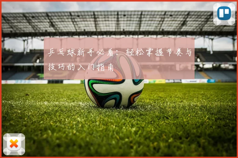 乒乓球新手必看：轻松掌握节奏与技巧的入门指南